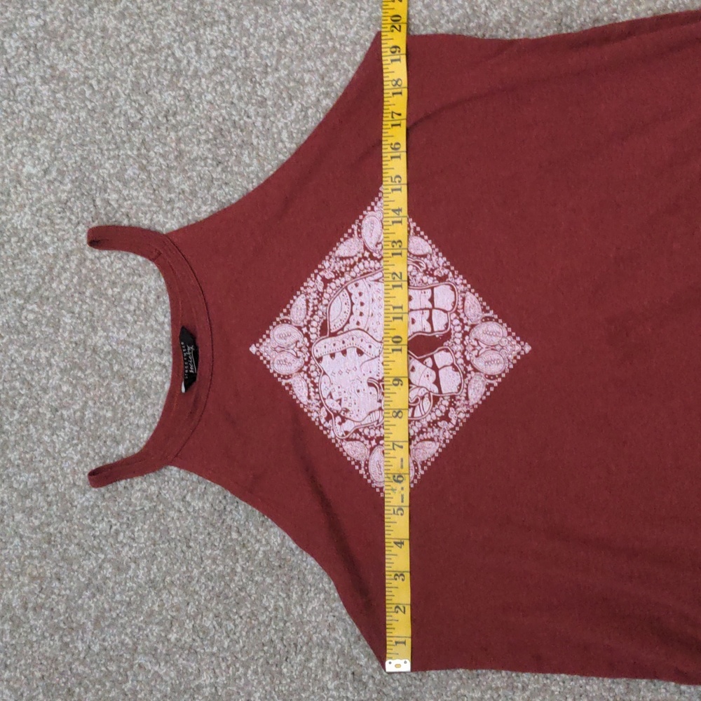 (2/$25) SWS boho elephant spaghetti strap top burnt orange - Picture 7 of 8